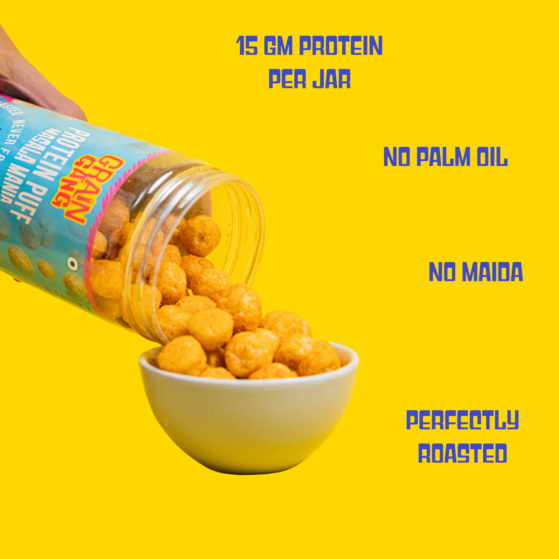 Masala Mania Protein Puffs (90 Grams) – 15g Protein